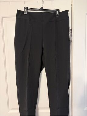 Roaman's Black Ponte Pull-On Slim Pants